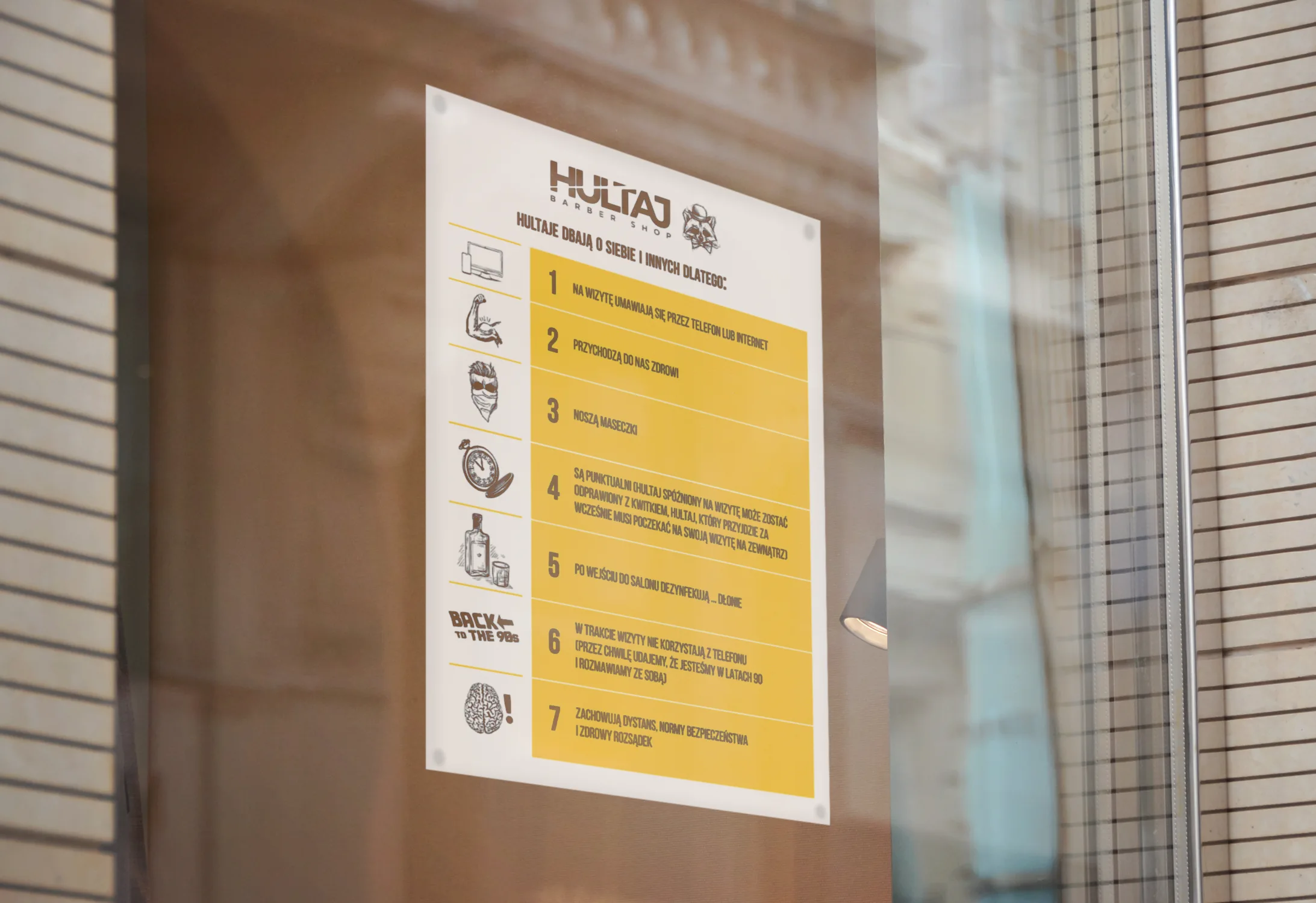 Hultaj Barber Szop Covid poster