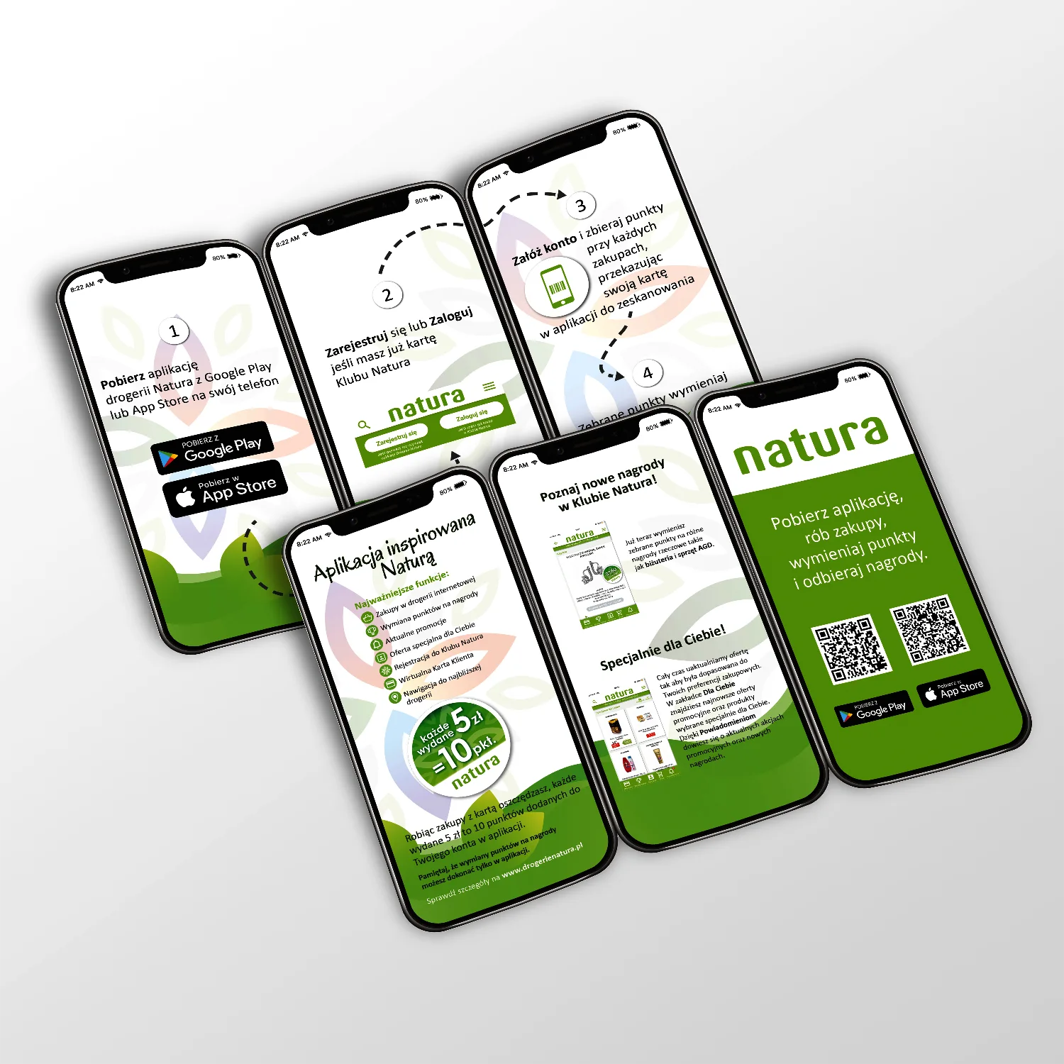 Projekt ulotki aplikacji Natura