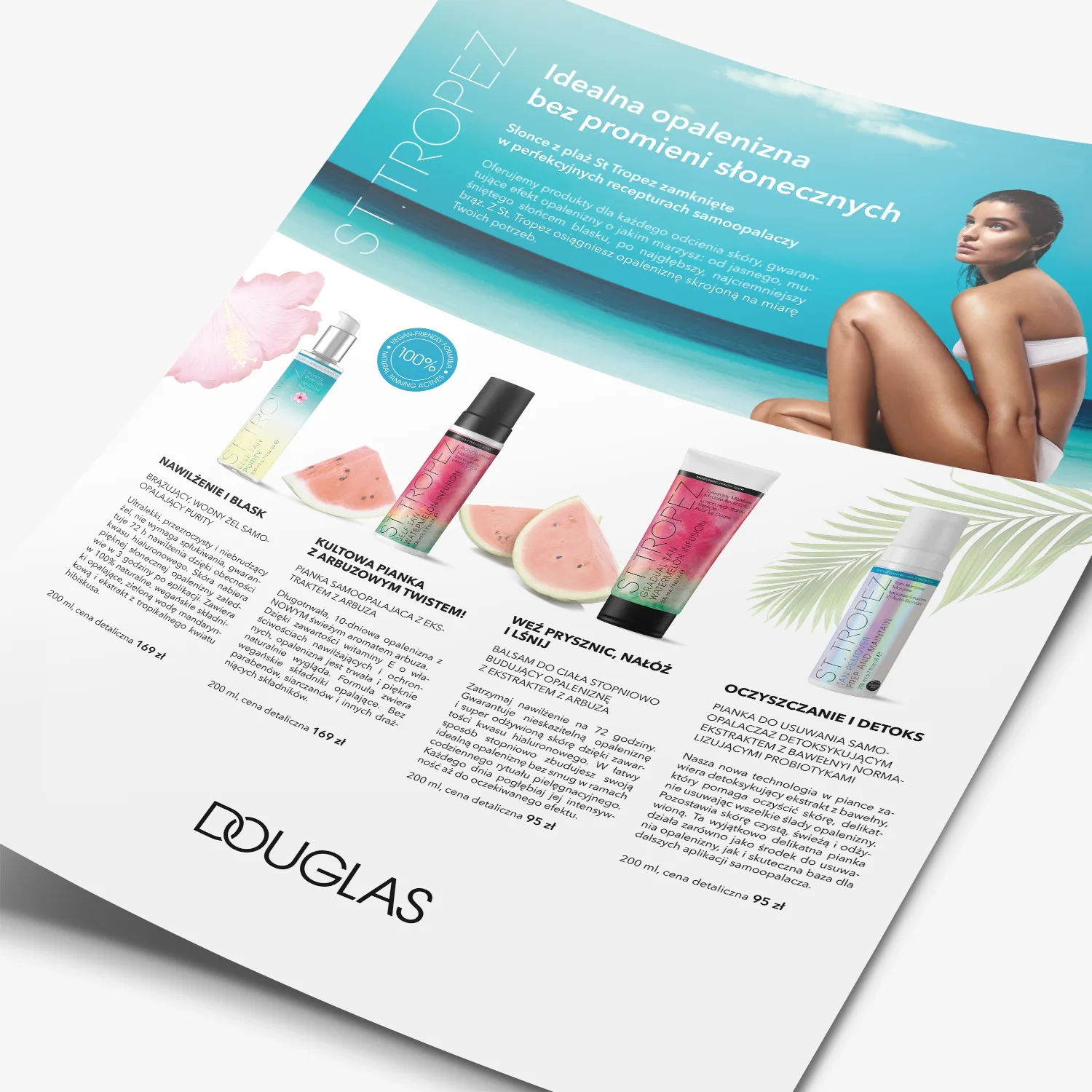 Reklama marki St.Tropez w magazynie Elle